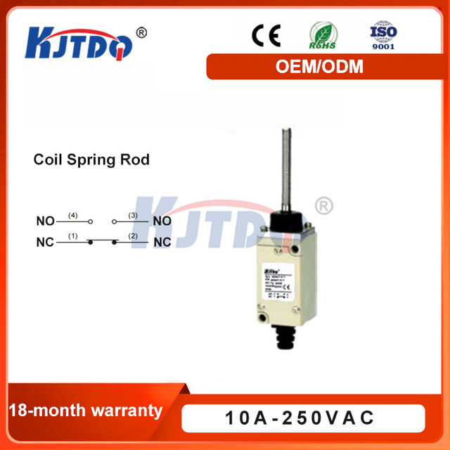 KA-3268 Waterproof IP65 NO NC 10A 250VAC Spring Rod Limit Switch With CE