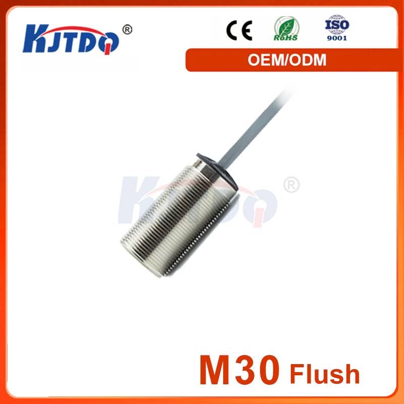 M30 3 Wire 10V 18V Sn 10mm Flushed IP67 Nickel PNP Analog Inductive Proximity Sensor 