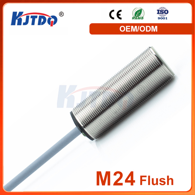M24 Flush 2 Wire 3 Wire Sn 7/14mm 36V 110V 220V Inductive Proximity Sensor Switch NO NC 