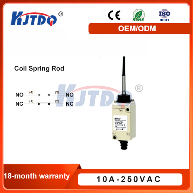 KA-3267 IP65 NO NC 10A 250VAC Spring Rod Limit Switch With High Performance