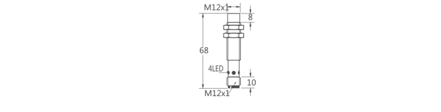 全金属M12尺寸图，非齐