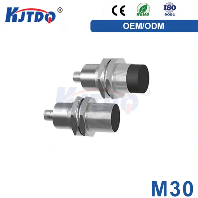 KJT M30 IP67 NonFlush Sn 15mm Current Voltage Output PNP Analog Inductive Proximity Sensor 24VDC