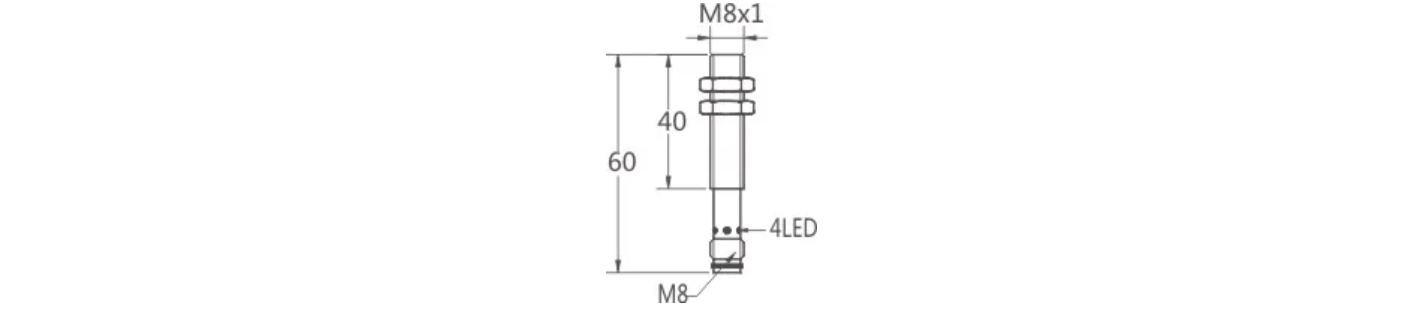 全金属M8尺寸图，齐