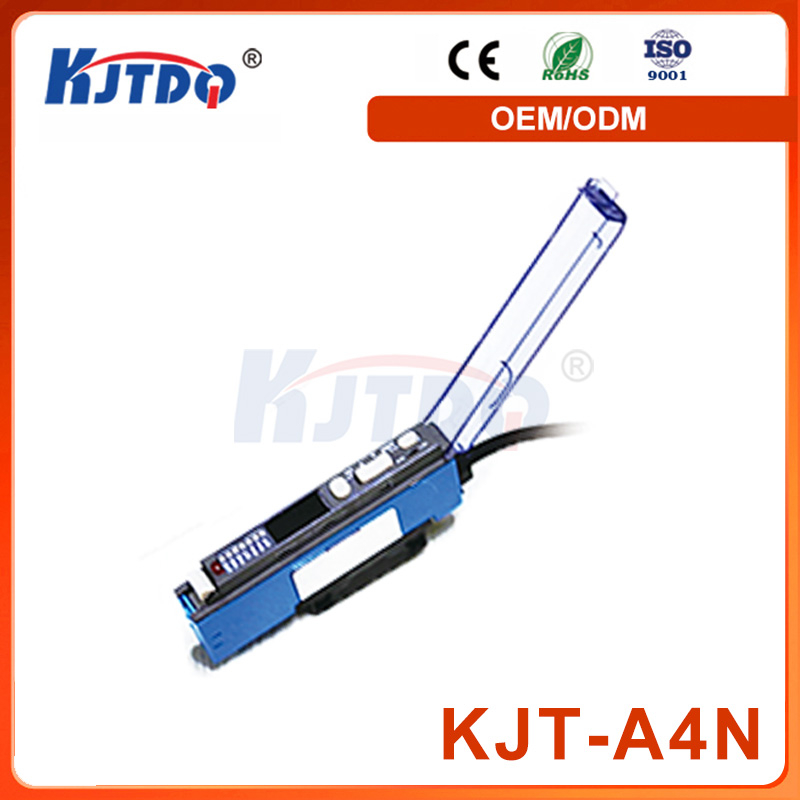 KJT-A4 Waterproof Oil-proof IP65 12V 24V NPN PNP 50/60Hz Optical Fiber Amplifier 