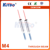 KJT M4 IP67 Sn 20m Through Beam Reflection Laser Sensor NPN PNP NO NC 