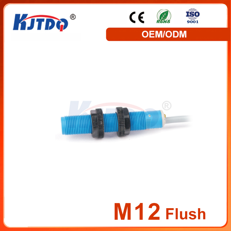 M12 Flushed 3 Wire PNP NPN Sn 2mm 24V 36V IP67 Capacitive Proximity Switch With CE