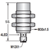 M30 3 Wires 120℃ PNP NPN High Temperature Inductive Proximity Sensor 