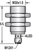 M30 3 Wires 120℃ PNP NPN High Temperature Inductive Proximity Sensor 