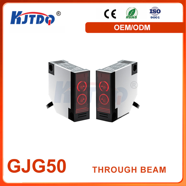 GJG50 IP67 ABS NPN PNP Sn 100m Through Beam Reflection Laser Sensor 