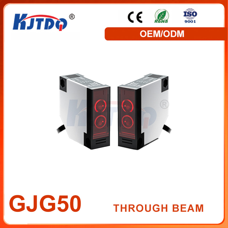 GJG50 IP67 ABS NPN PNP Sn 100m Through Beam Reflection Laser Sensor 