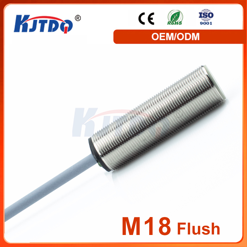 M18 Flush IP67 Threaded 2 Wire 3 Wire Sn 5mm Inductive Proximity Sensor 